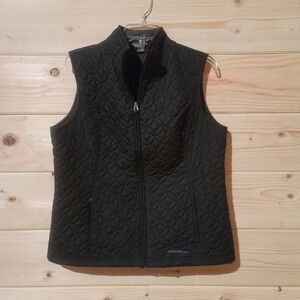 Eddie Bauer Black Quilted Vest Size L 20x24